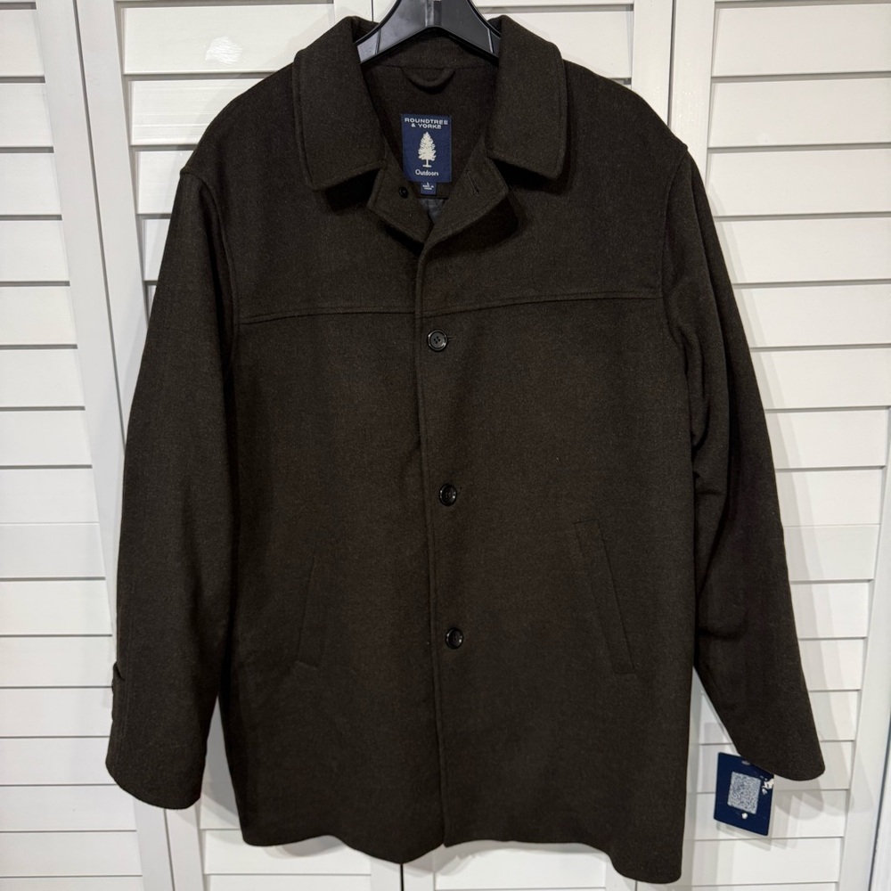Roundtree & Yorke Merino‎ Wool Workwear Coat Brown Men’s L NWT